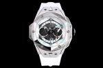Swiss Replica Hublot Big Bang Sang Bleu II 45MM SS White Dial Watch
